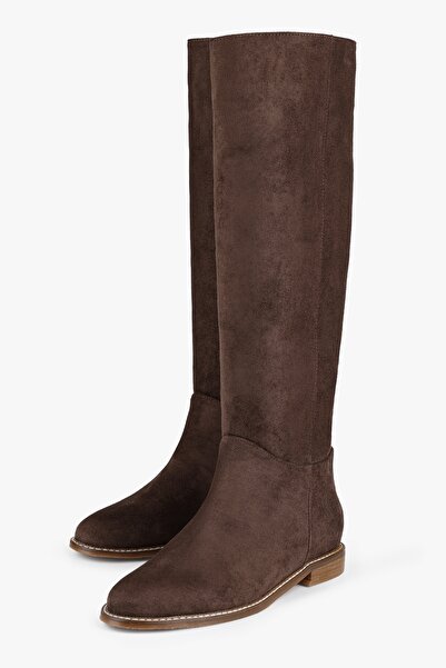 Shoeberry Γυναικείες Μπότες Ιππασίας Mori Brown Suede Brown Suede