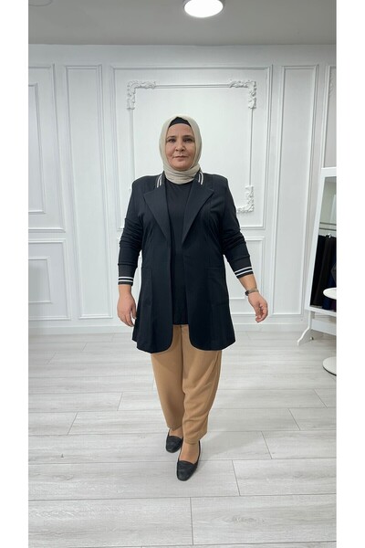 Sevda Kılınç PANTALONI SHALWAR DIN TĂBĂTĂ DE CREAȚI MĂRIME MARE