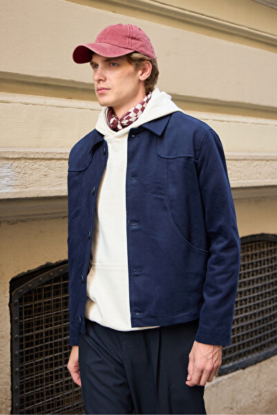 Danger Чоловічий технічний тканинний піджак, темно-синій