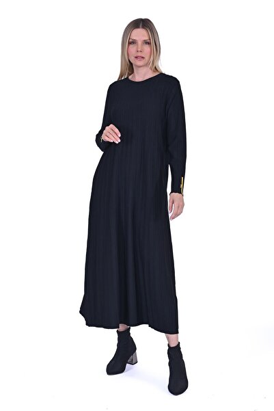 Invee Çubuk Triko Tunik SİYAH