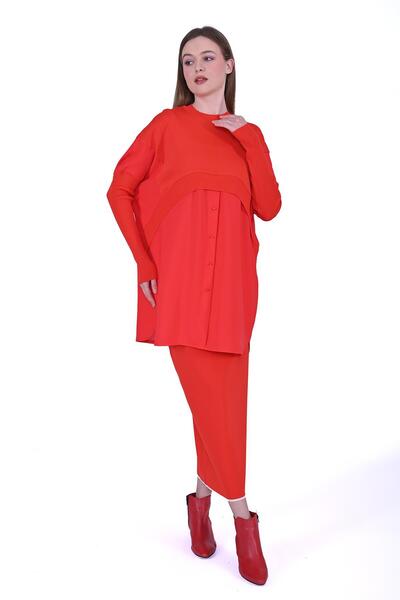 Invee Shirt Knitwear Tunic Oranj