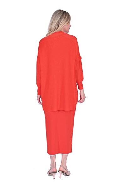 Invee Körüklü Triko tunik ORANJ