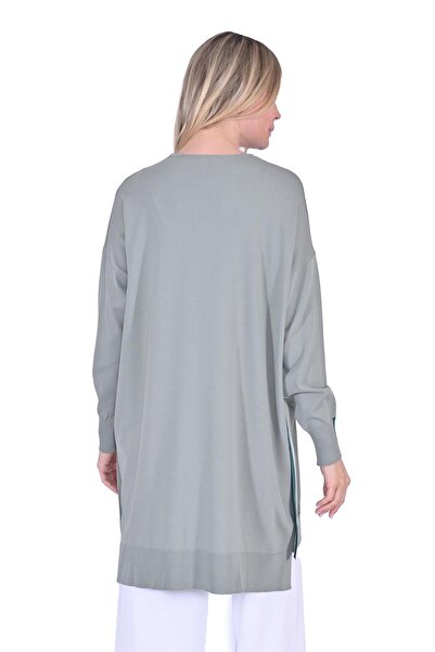 Invee Oversize Renk Detaylı Triko Tunik KÜFRENGİ