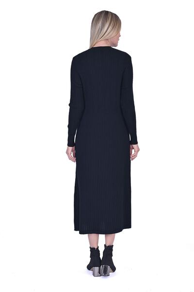 Invee Wool Knitting Knitwear Dress Black