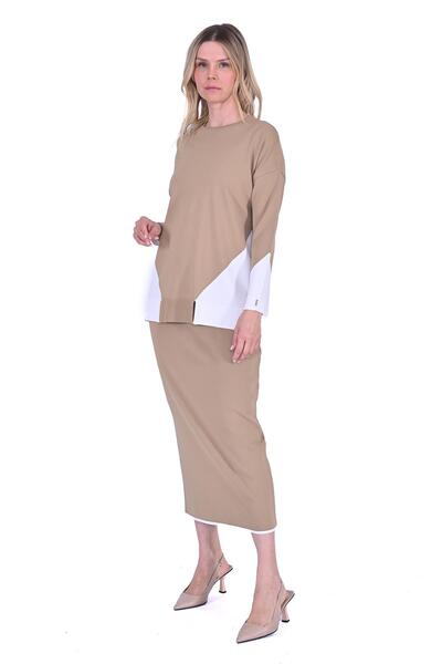 Invee Геометрична плетена туника CAMEL