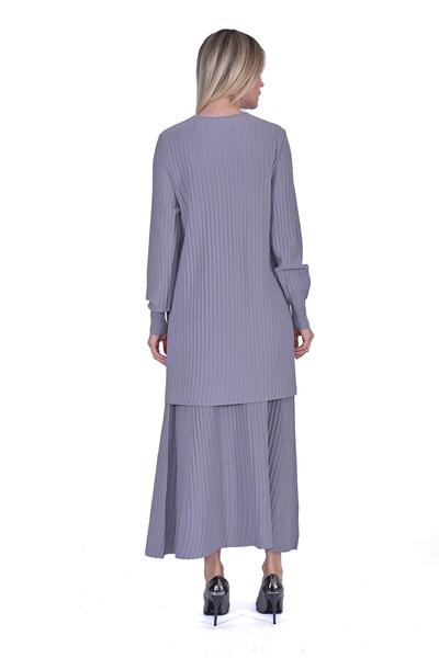 Invee Groove Knitwear Tunic Gray