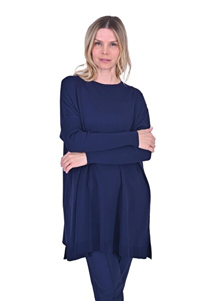Invee Plain Tunic Dark Blue