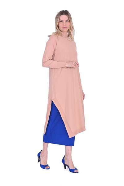 Invee Asymmetric Knitwear Tunic Salmon