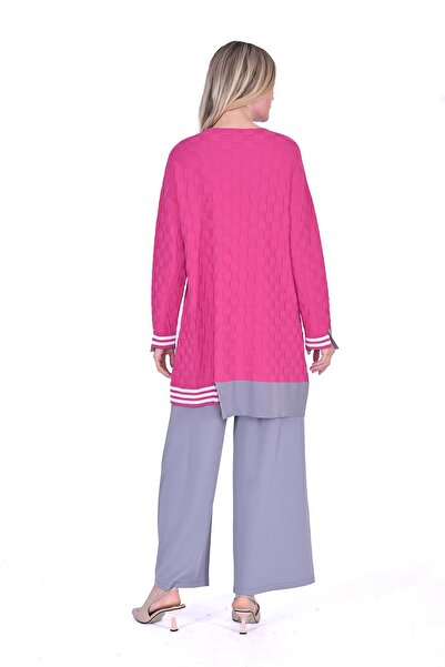 Invee Kesmeşeker Triko Tunik FUŞYA