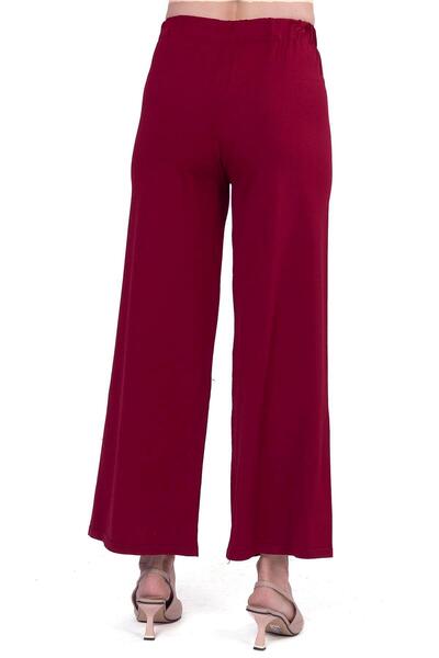 Invee Прямі трикотажні штани бордового кольору