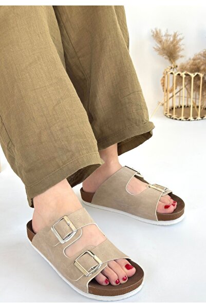 Lisinya Rıno Ten Nubuck Slippers - Tygoo