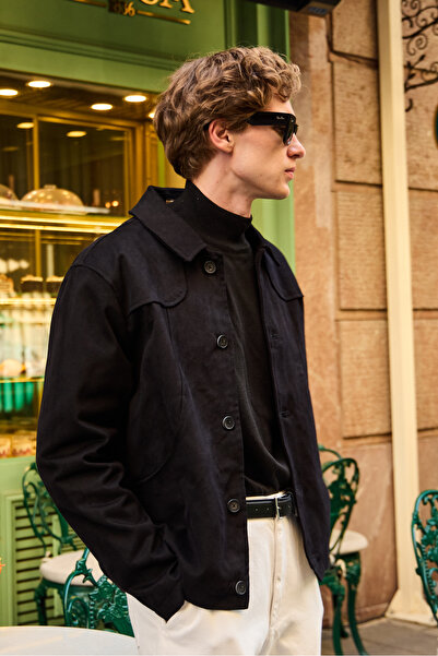 Danger Чоловічий технічний тканинний піджак чорного кольору