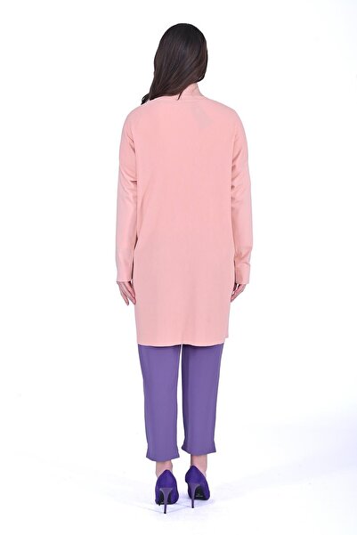 Invee Çubuk Knitwear Tunic Pudra
