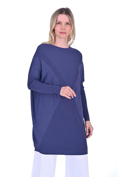 Invee Kum Saati Triko Tunik İNDİGO