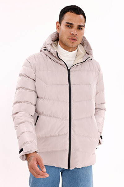 Montland Ανδρικό χειμωνιάτικο πουπουλένιο παλτό - με φλις, κουκούλα, αδιάβροχο, ανθεκτικό στον αέρα