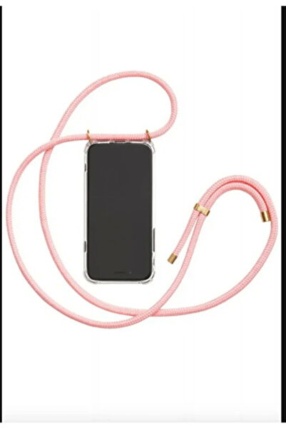 OSG Iphone 11 Uyumlu Boyundan Askılı Şeffaf Darbe Emici Silikon Telefon Kılıfı