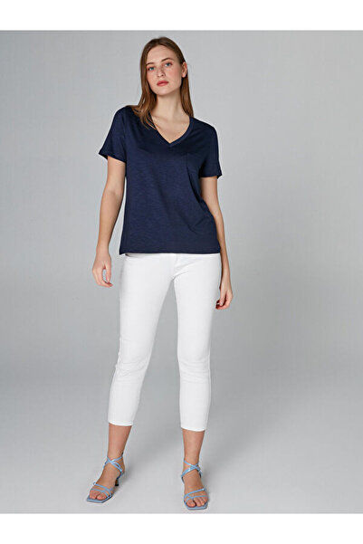 Faik Sönmez V Yaka Kısa Kollu T-Shirt B00006