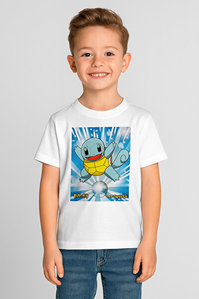 Bella Bambini Fashion Tricou unisex pentru copii cu imprimeu Pokemon Squirtle