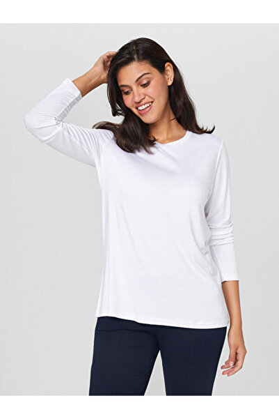 Faik Sönmez Yuvarlak Yaka Uzun Kol T-Shirt B00013