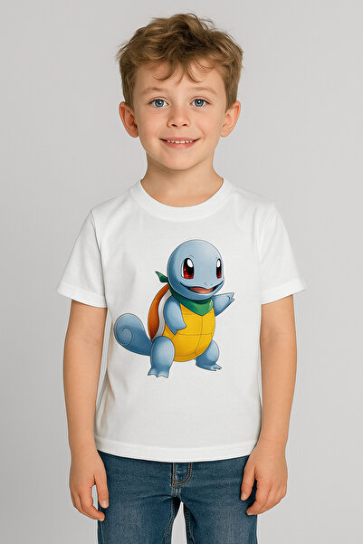 Bella Bambini Fashion Tricou unisex pentru copii cu imprimeu Pokemon Squirtle