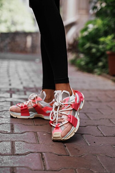 diclepolat Dámské sportovní boty lopez Powder Fujya Lace Detailed Sneaker