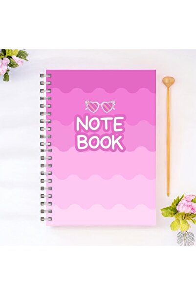 Minnoş دفتر مدرسي حلزوني مقاس A5 - 80 ورقة - مسطر - دفتر مفاهيم - دفتر ملاحظات