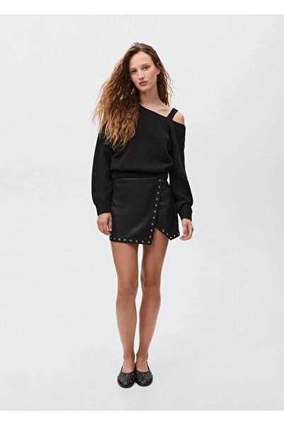 Mango Teen Zımba detaylı deri görünümlü pantolon etek