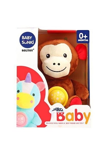 SOLTOY SOLTOY® Sunki Monkey 2 в 1 плюшена играчка и нощна лампа, успокояващи ...