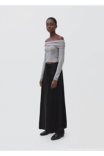 Mango Teen Leopar desenli uzun etek