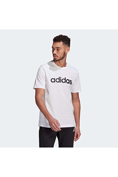 adidas Gl0058 M Lin Sj T Bisiklet Yaka Beyaz - Siyah Erkek T-shirt