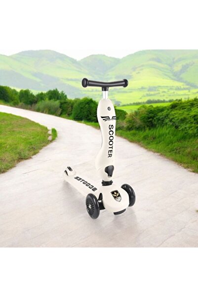 OEM 2-in-1 Scooter Convertible to Tricycle for Kids, Adjustable Height, White