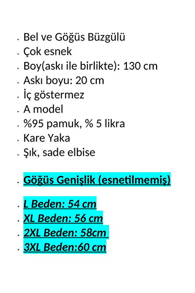 anne moda ankara Φόρεμα με κορδόνι στήθους και μέσης, Lycra, A-line, 95% βαμβάκι, μακρύ φόρεμα με λουράκια