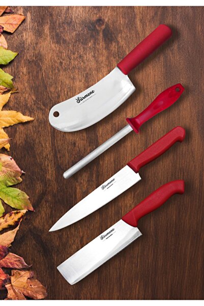 Sürmene Bıçakçı Hacı Ahmet Dörtlü Şef Bıçağı Takımı Bıçak Seti Çeyizlik Günlü...