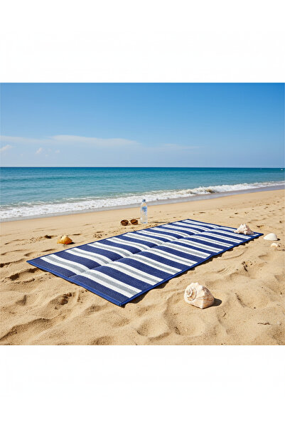 WOOF HOME Katlanabilir Plaj Hasırı Piknik Plaj Park Bahçe Teras 70x180 Dış Me...