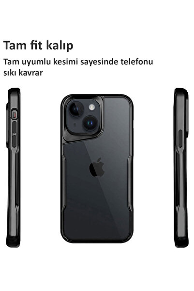 CEPSTOK iPhone 13/14 Kılıf Darbe Önleyici Kenar Renkli Silikon Kapak