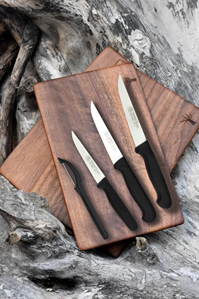 Sürbisa Sürbısa 4 Parça Siyah Günlük Mutfak Bıçak Seti