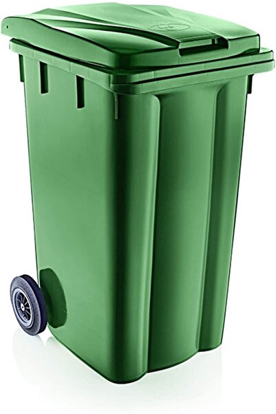 Genel Markalar 240 Lt Yeşil Çöp Konteyneri Çöp Kovası Sağlam Isıya Dayanıklı