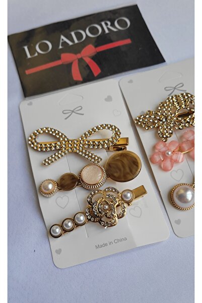 LO ADORO 6 Pieces Women's Multiple New Trend Clamp Buckle Set New Luxury Buckle Set Star Bow Stone Buckle