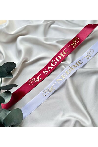 hemdemhediyelik 1 adet Sağdıç 1 adet Nedime Kurdelesi Kol Kurdelesi Kına Gecesi Düğün