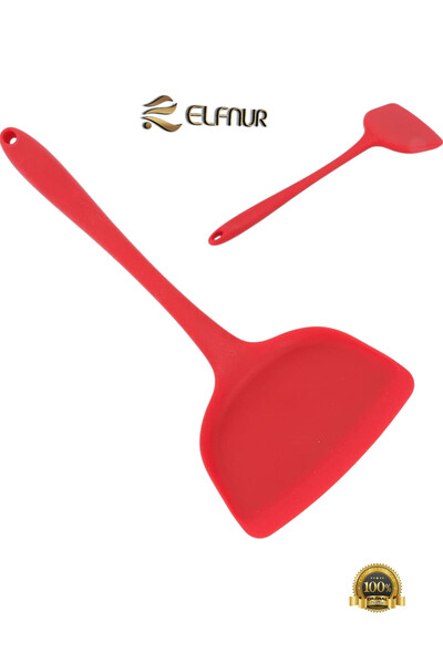 elfnur Fireproof Non-Stick Silicone Egg and Crepe Spatula - 32 cm