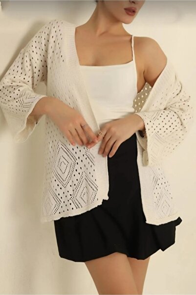 DAMGA Collection Kadın Ajurlu Mevsimlik Hırka