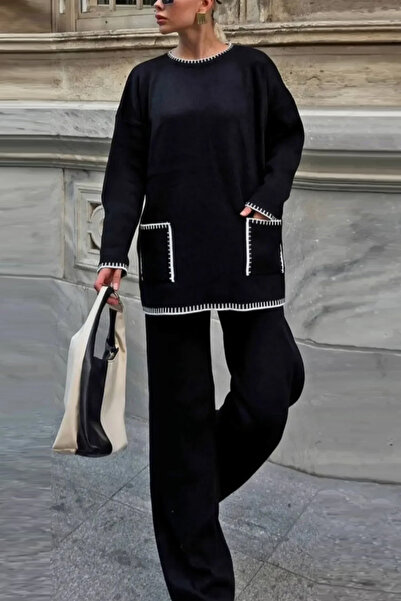 DAMGA Collection Kötöttáru öltöny hímzett alsó felső