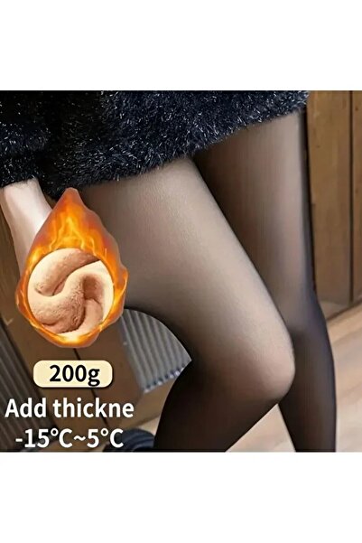 Funny Life Дамски тънки зимни чорапогащи с термо подплата, поларен флийс отвътре, меки и тънки термо чорапогащи -15°C