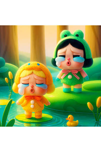 PARLAR Crying Again Sevimli Peluş Anahtarlık Koleksiyon Figür