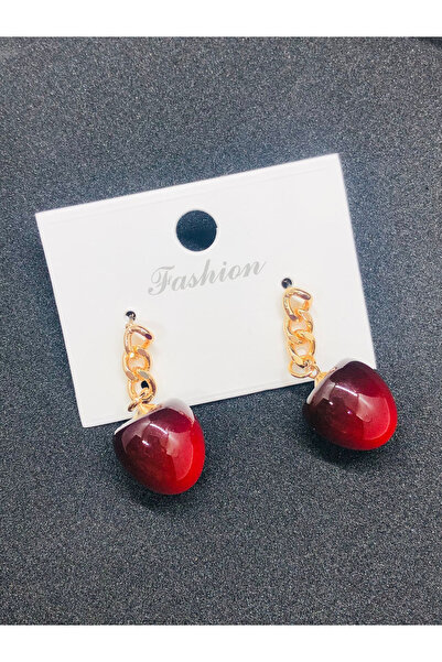 İnDerin Cherry Earrings Women's 2-Piece Earrings