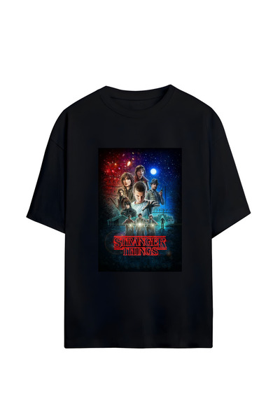 GraffTee STRANGER THINGS ΟΥΝΙΣΕΞ oversized Βαμβάκι LU ΜΠΛΟΥΖΑΚΙ
