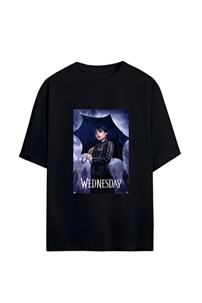 GraffTee تي شيرت قطني كبير الحجم للجنسين من WEDNESDAY