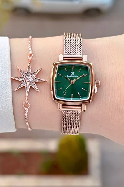 Daniel Klein Kadranı Yeşil Kordonu Bakır Renk 24 Ay Garantili Hediye Paketli ...
