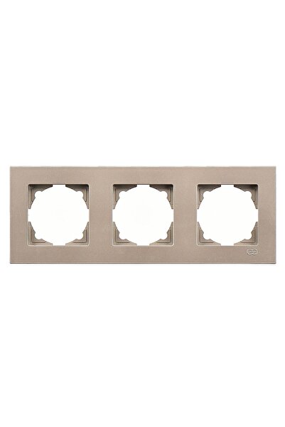 Günsan Eqona Metalik Bej Üçlü Çerçeve