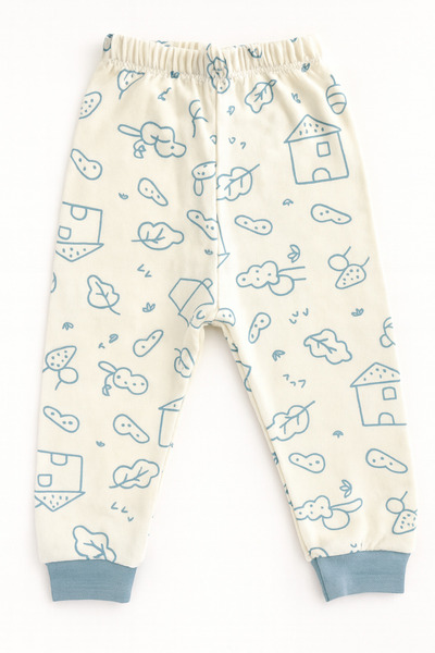 mini mia Pamuklu Yumuşak Rahat Kullanım Çıtçıtlı Bebek Pijama Takımı